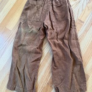 Not perfect linen pull on brown pants